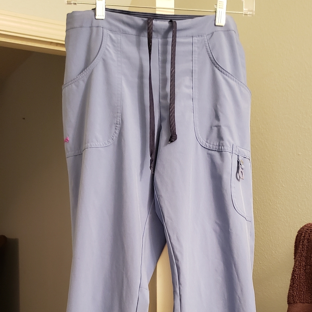 Petite small ceil blue scrub bottoms